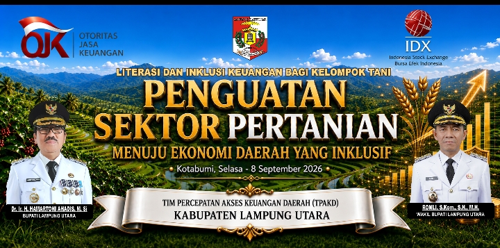 TPAKD Lampung Utara Gelar Literasi Keuangan, 250 Petani dan Pembudidaya Perikanan Dapat Akses Asuransi dan Rekening Saham
