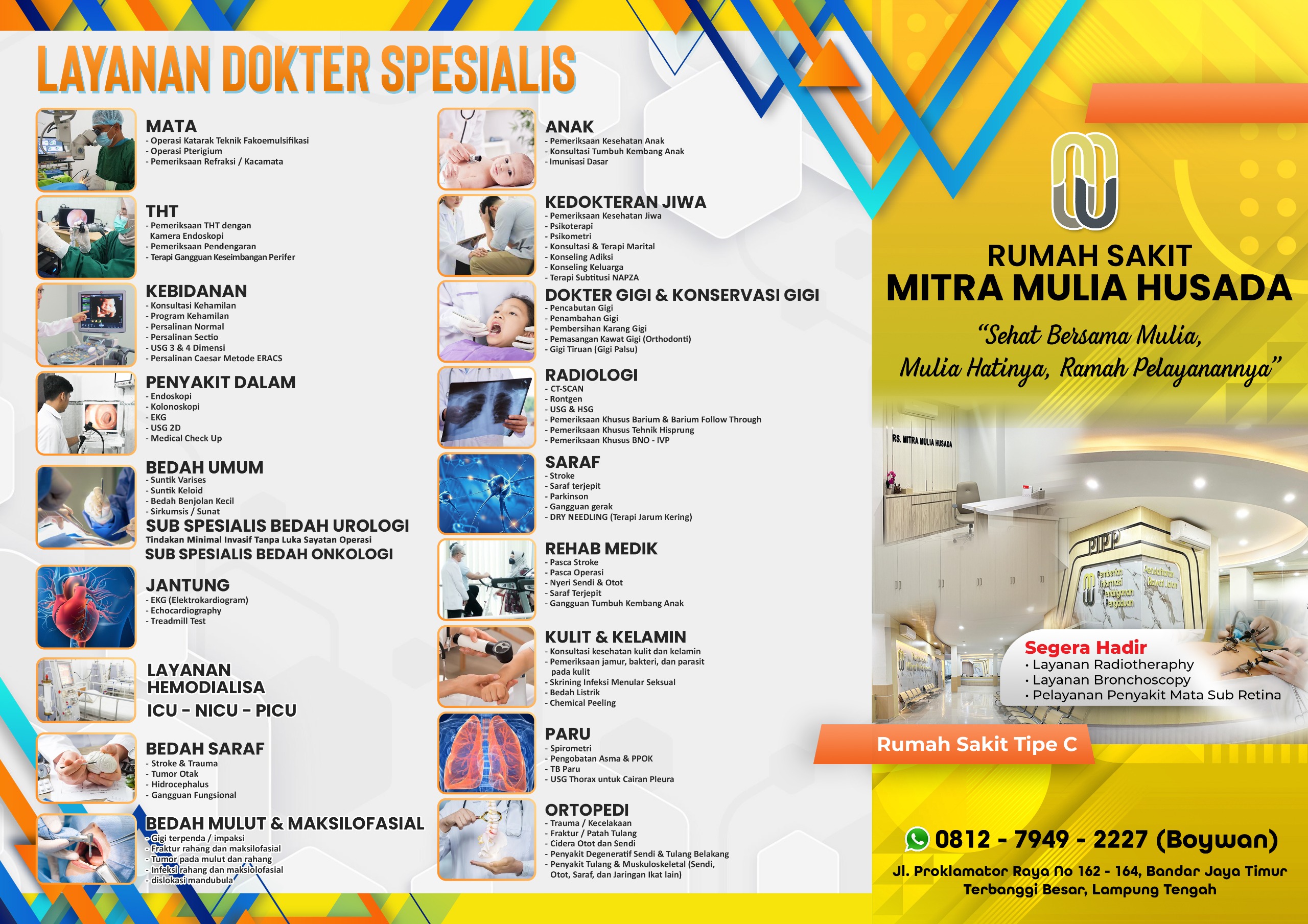 Layanan Dokter Spesialis RS Mitra Mulia Husada Bandar Jaya Terus Diperkuat, Hadirkan Beragam Pilihan Pelayanan Kesehatan